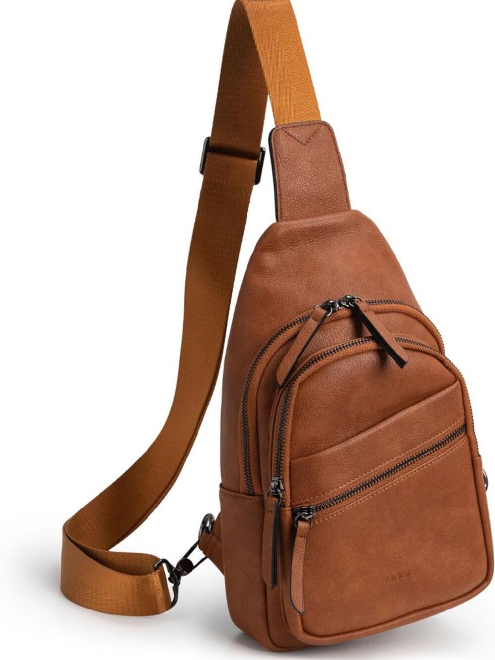 Trendy Large Leather Sling Bag for Women - Fashionable Crossbody Chest Bag for